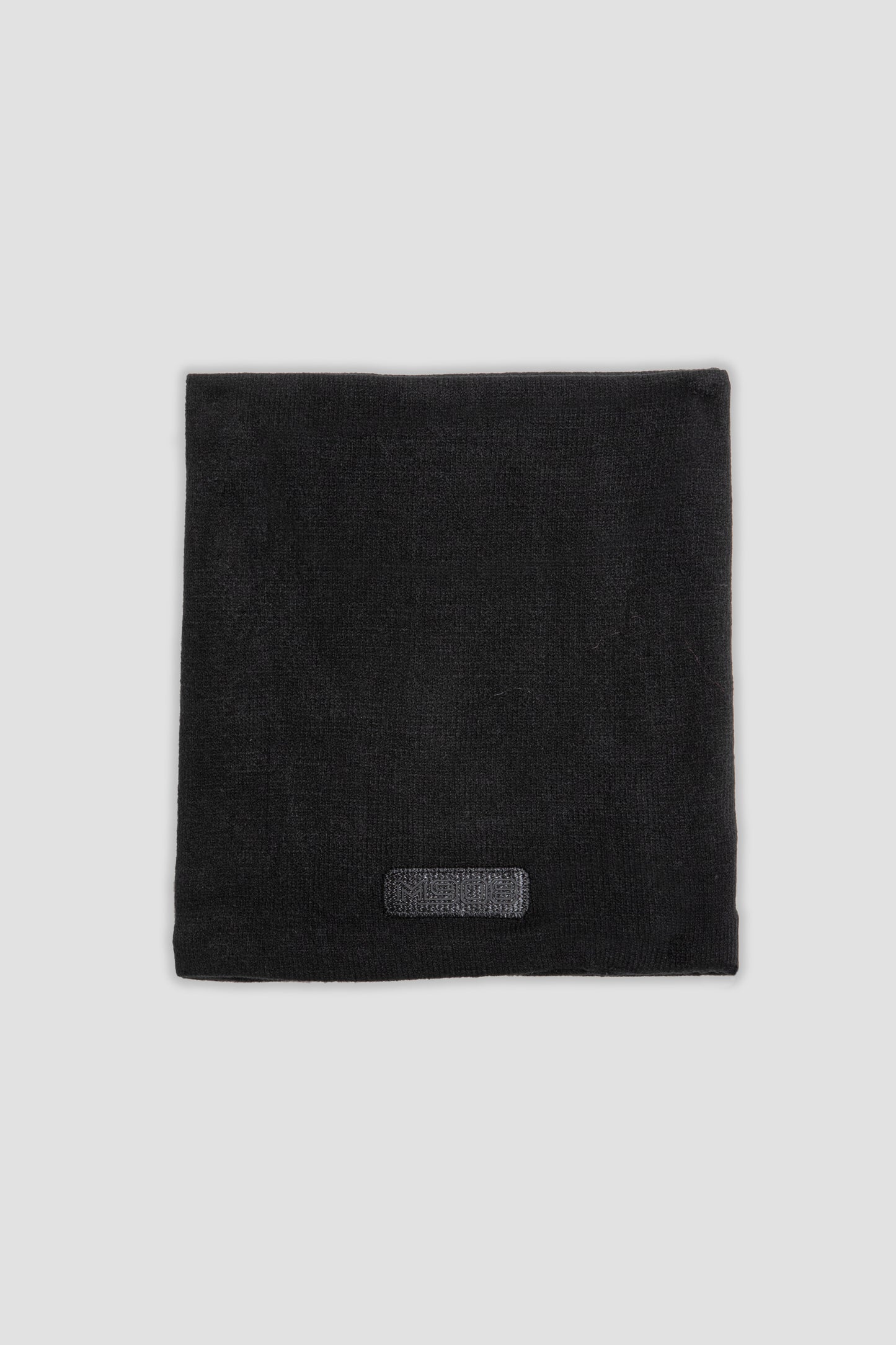 Scaldacollo nero con strisce giallo-rosse