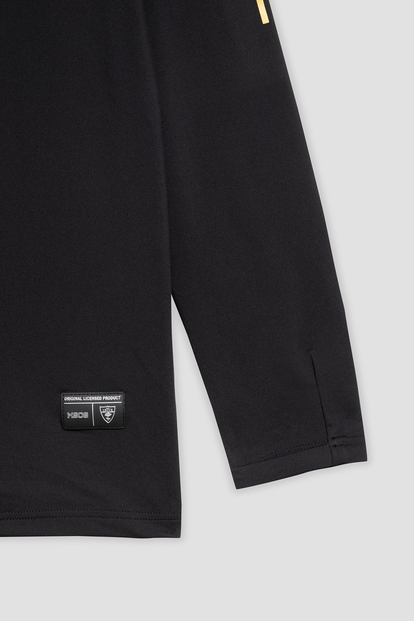 Felpa Pre-Match nera e oro mezza zip