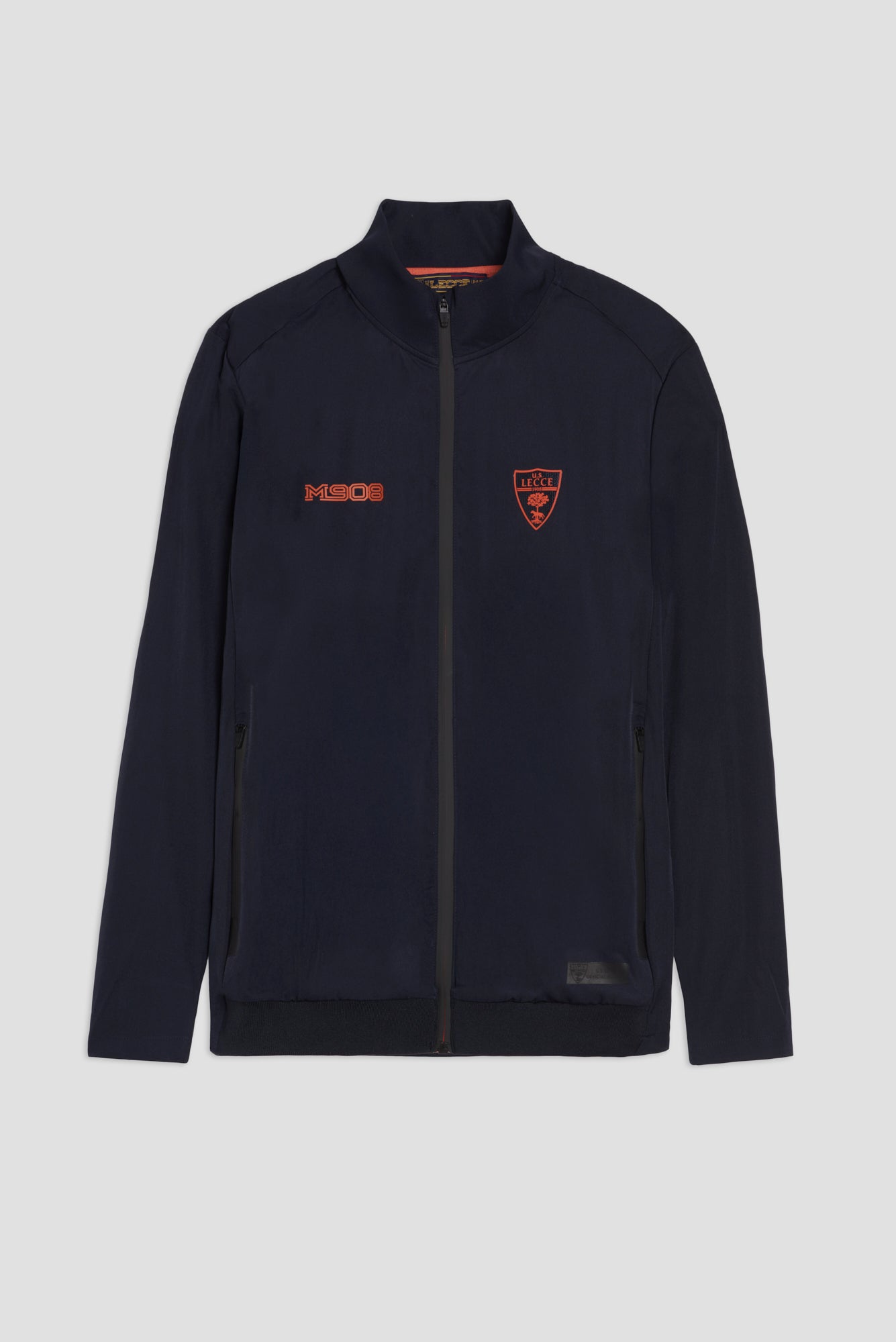 Blue zip-up sweatshirt