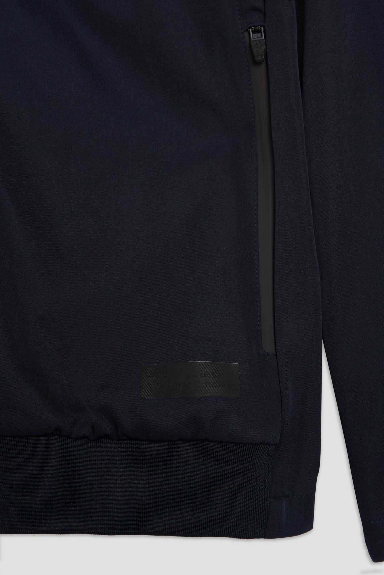 Blue zip-up sweatshirt