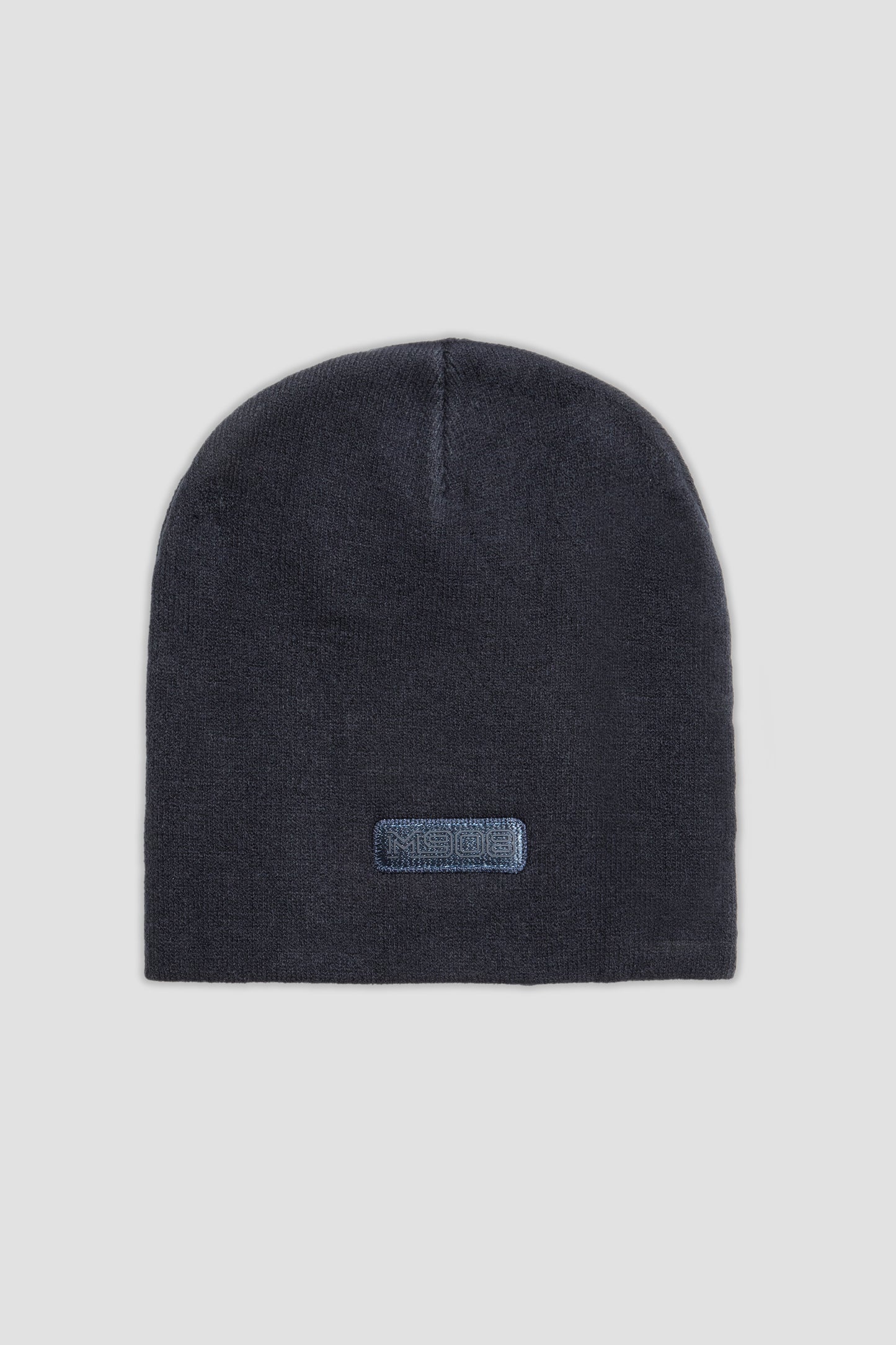 Cappellino in maglia blu navy con logo