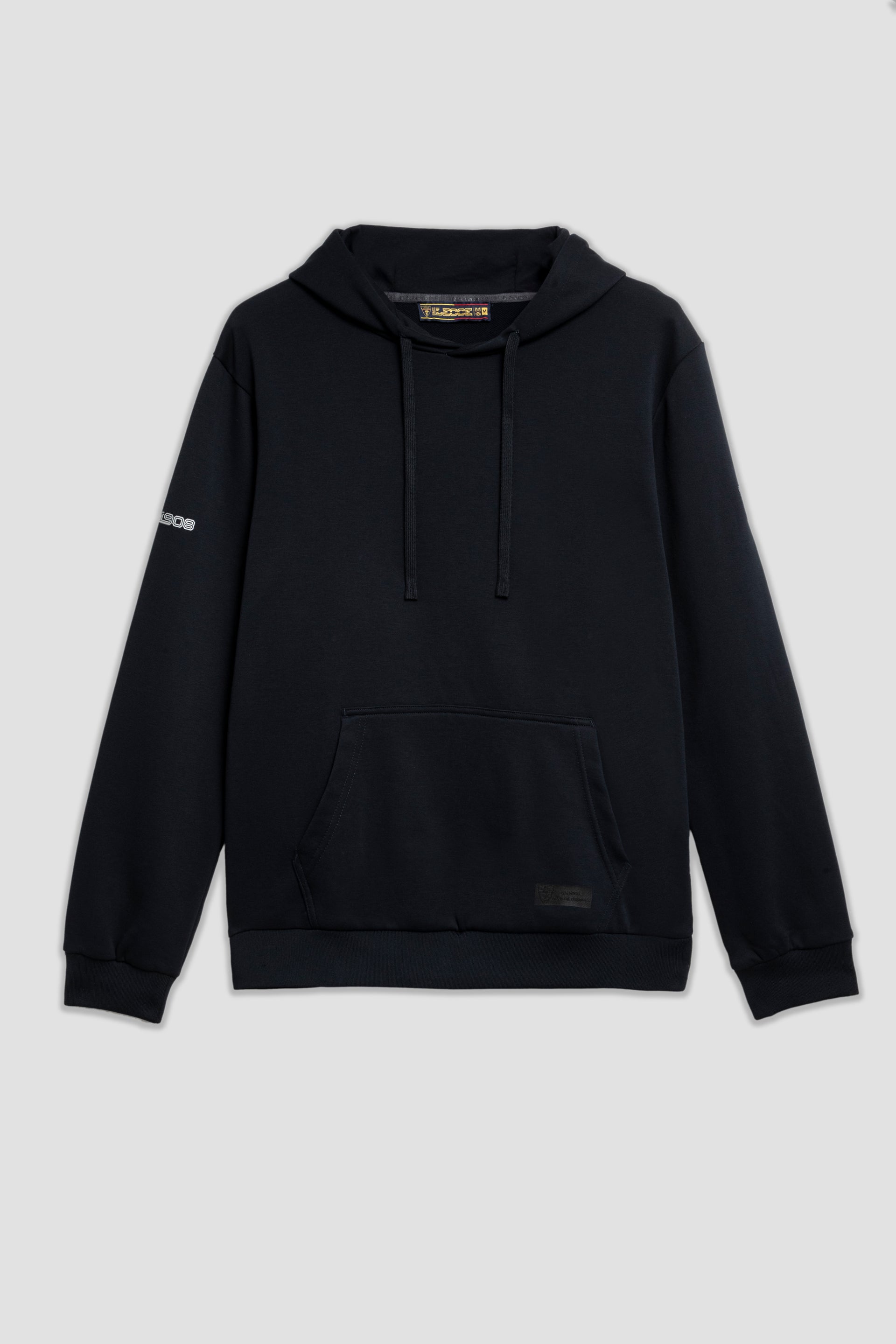 Felpa blu navy con cappuccio