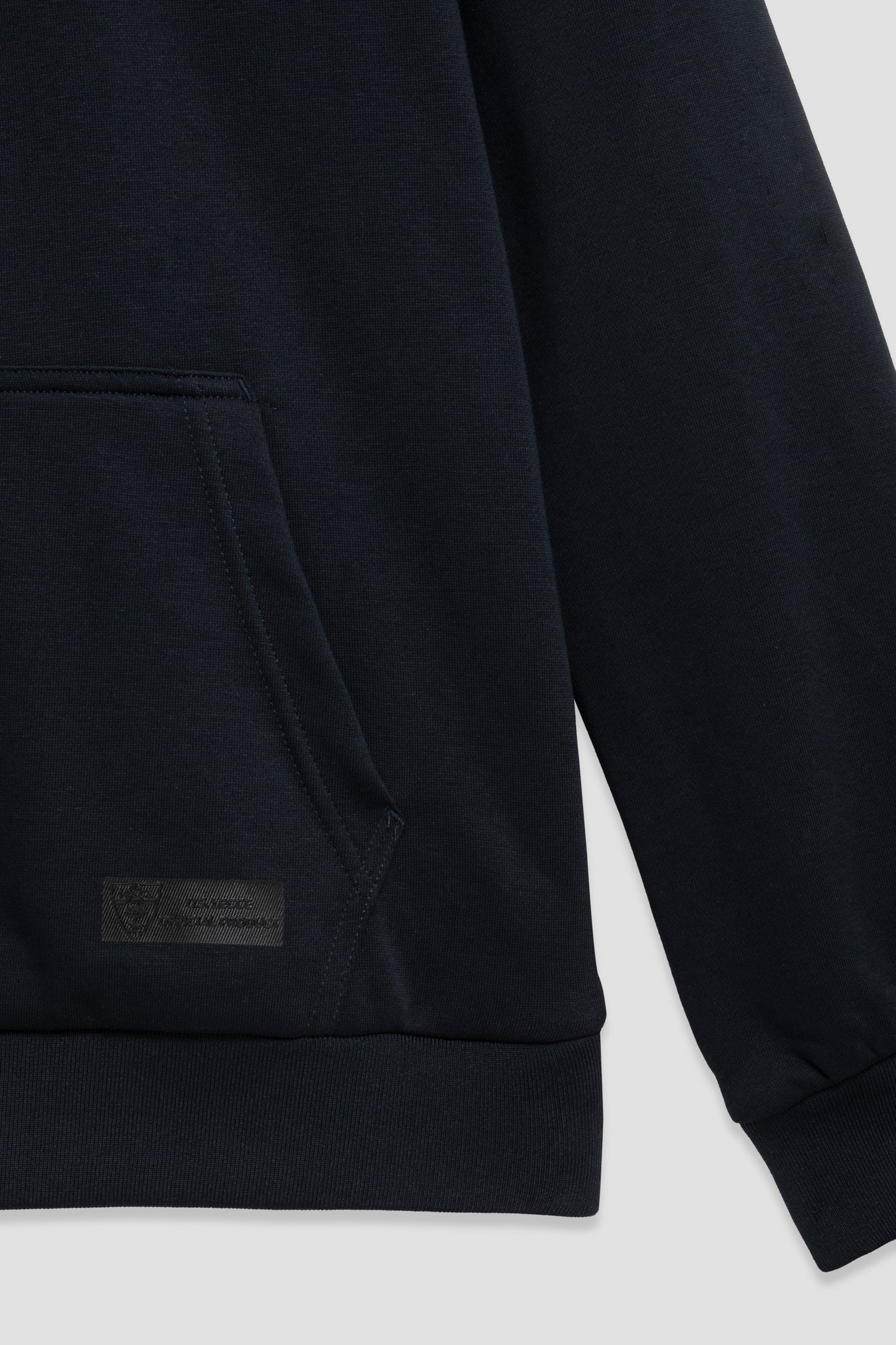 Felpa blu navy con cappuccio