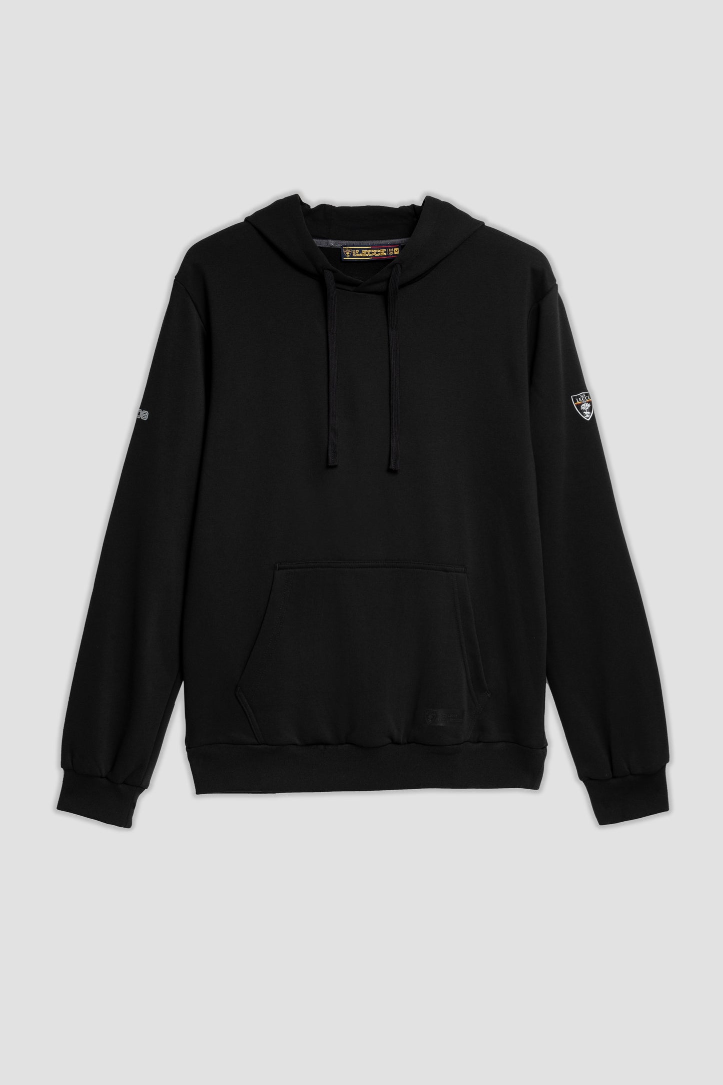 Felpa nera con cappuccio