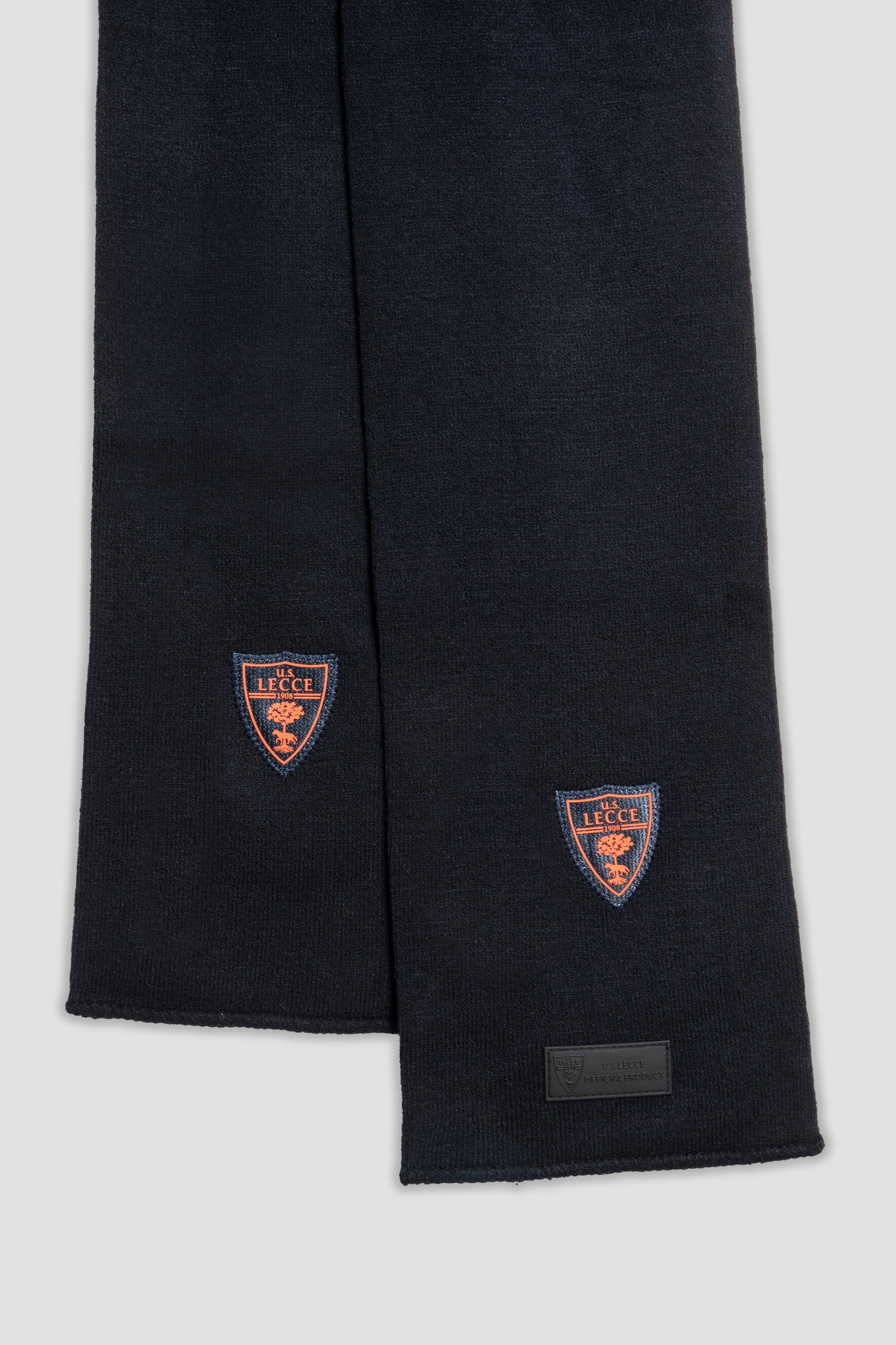 Sciarpa blu navy con logo