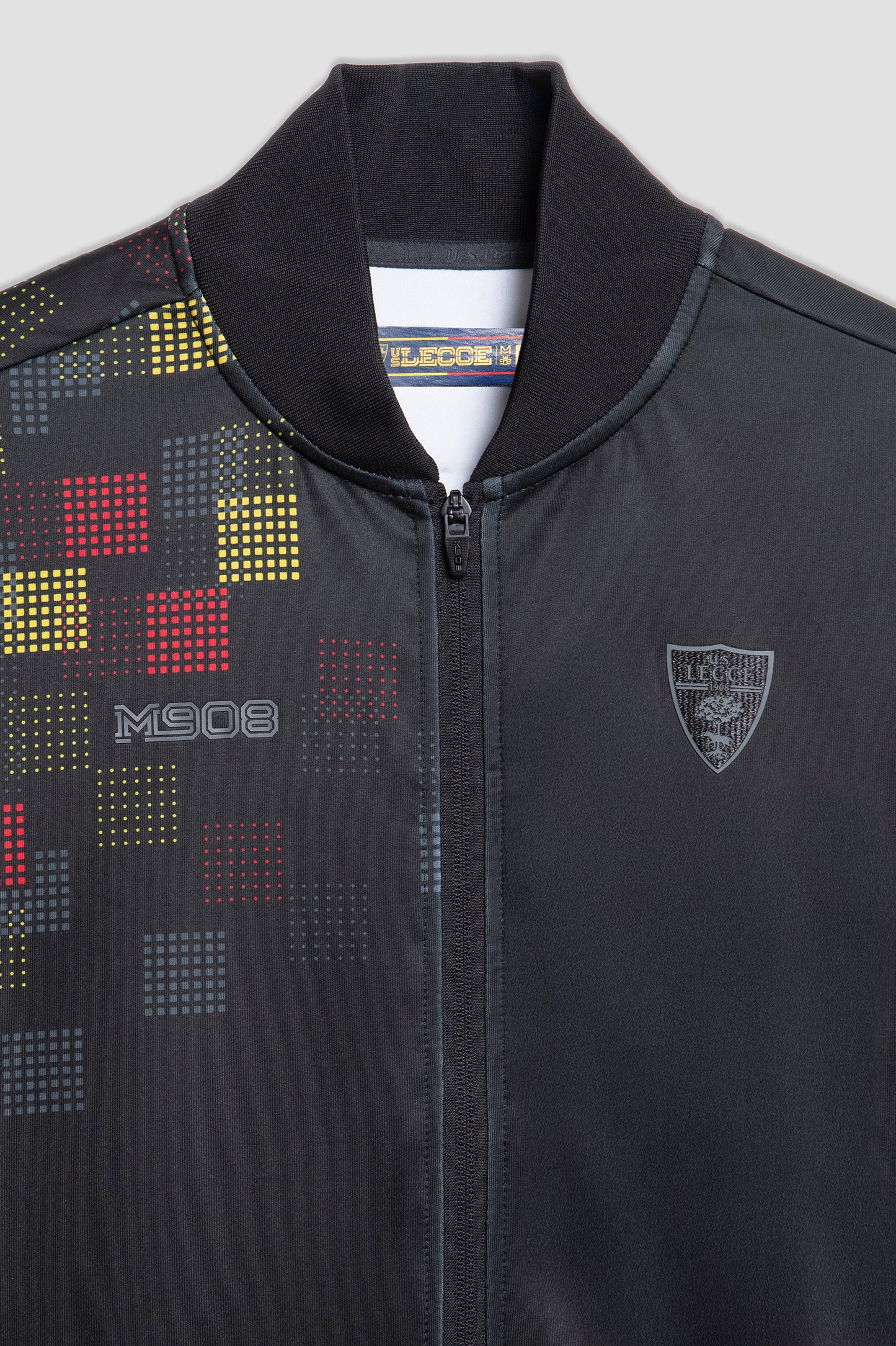 Felpa Pre-Match nera con motivo geometrico