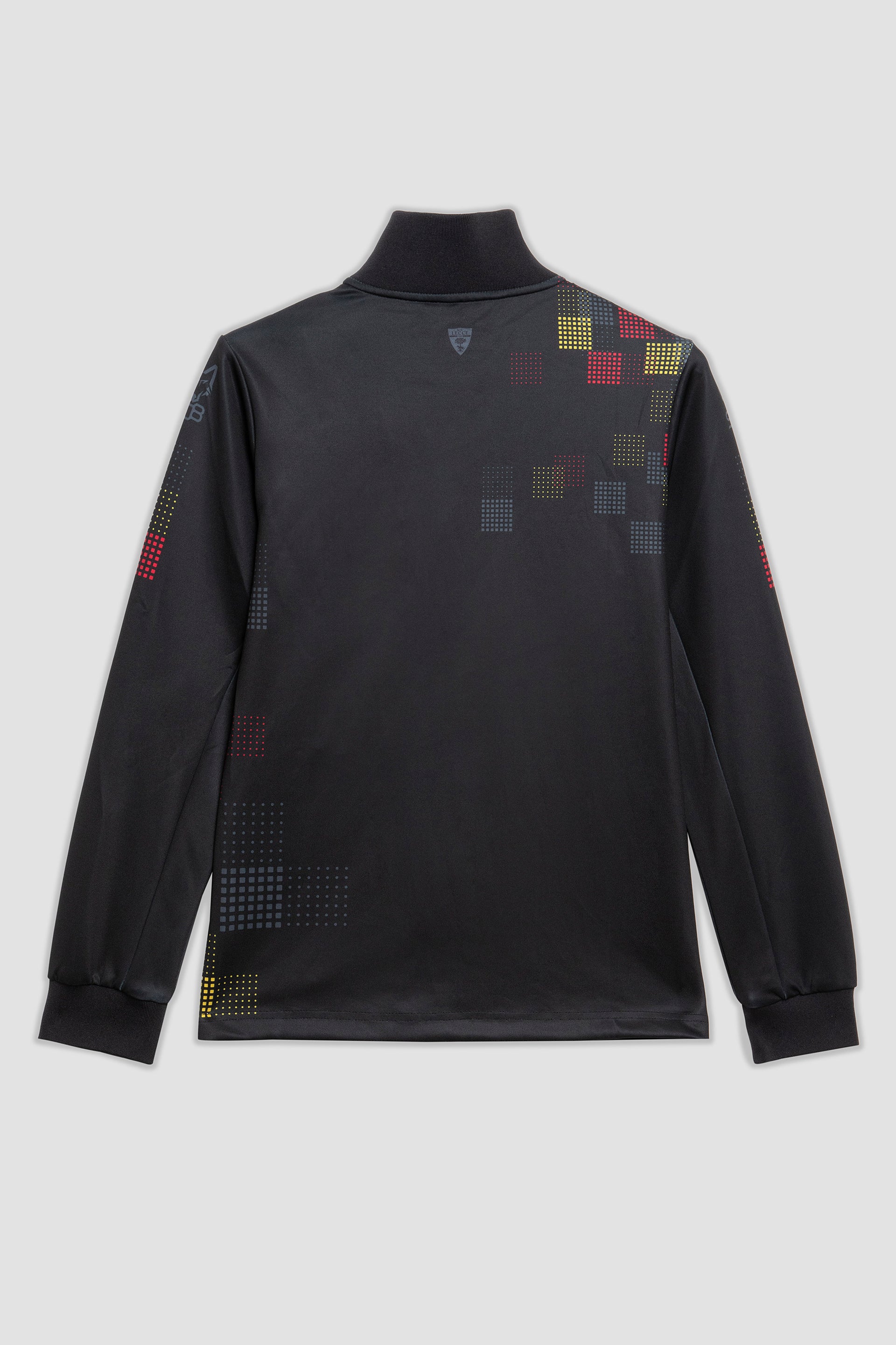 Felpa Pre-Match nera con motivo geometrico