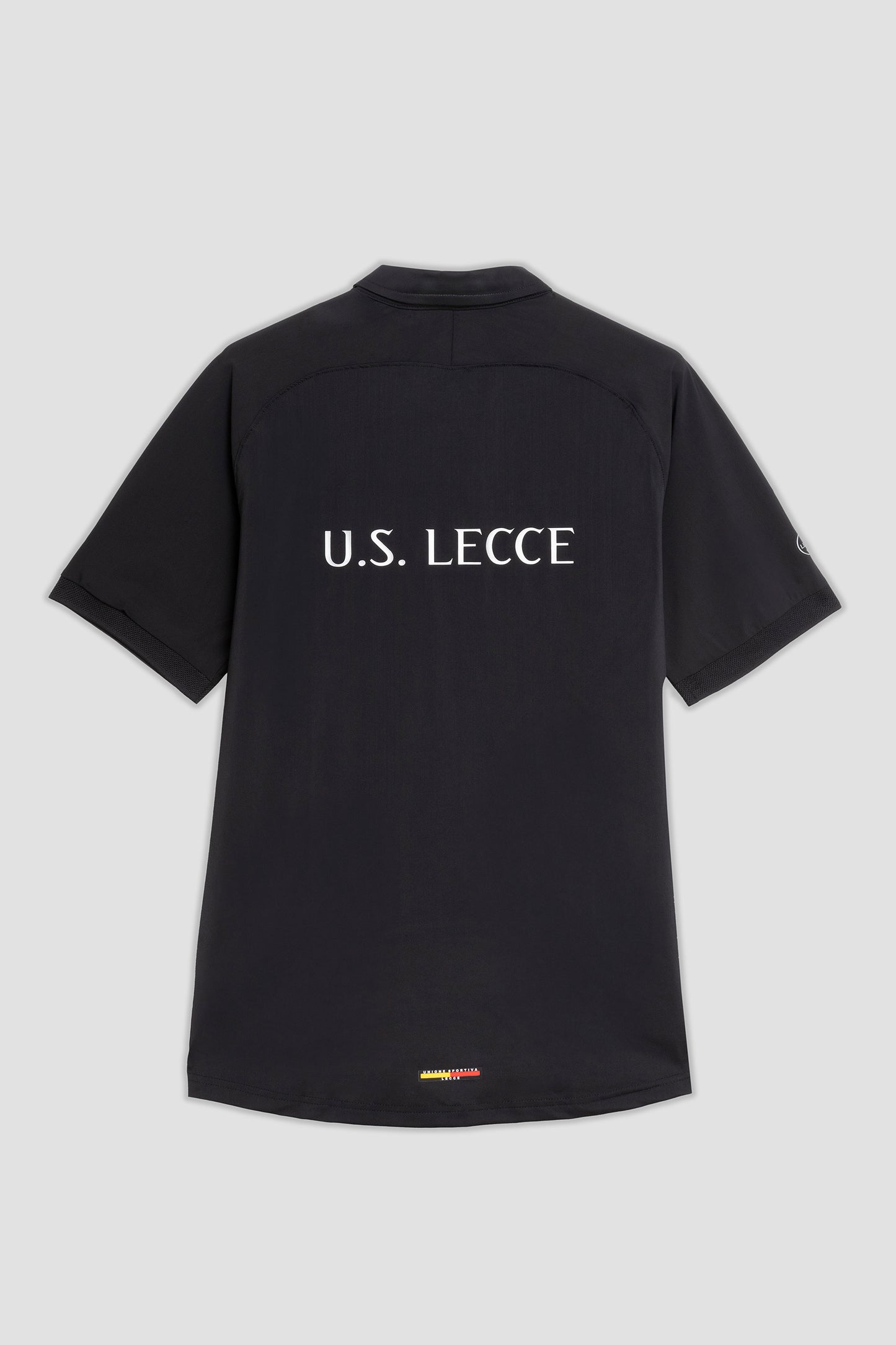 Black nylon club polo