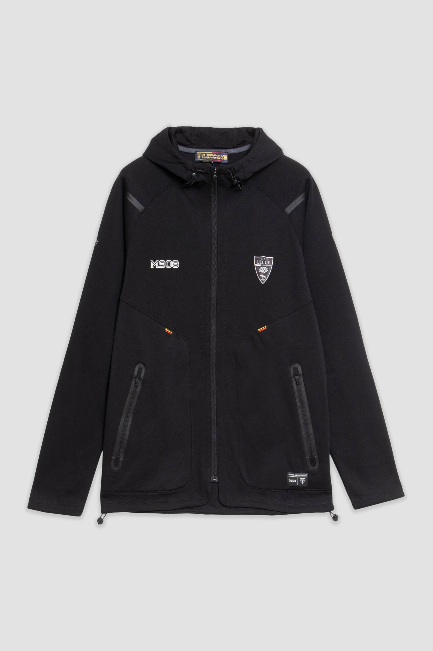Black club zip-up hoodie