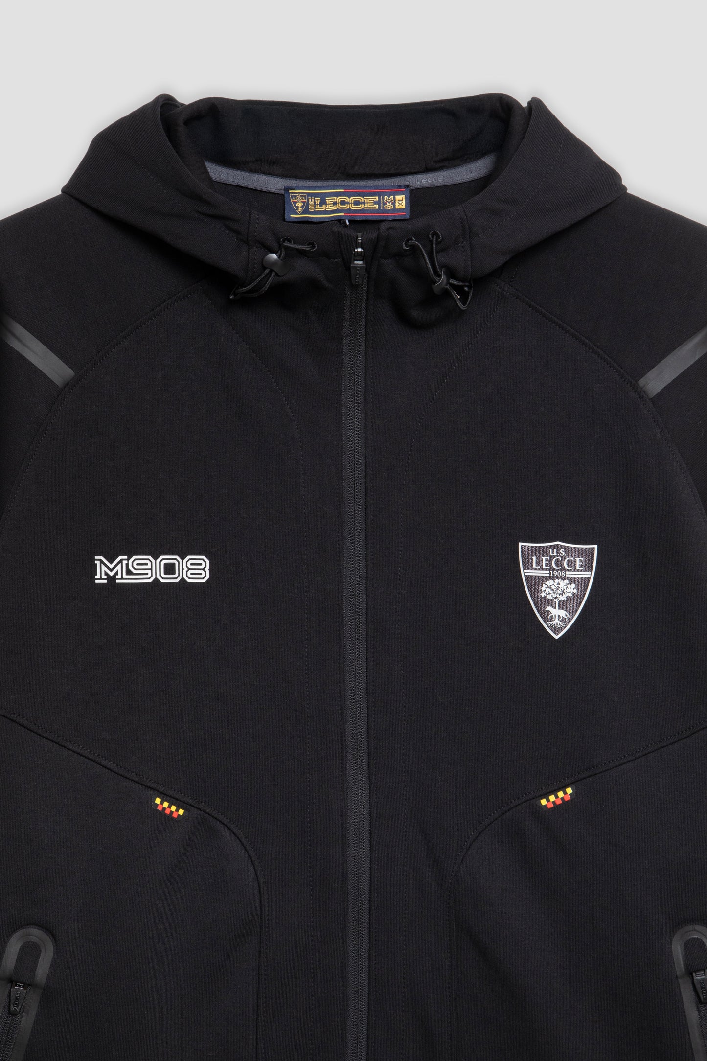 Black club zip-up hoodie