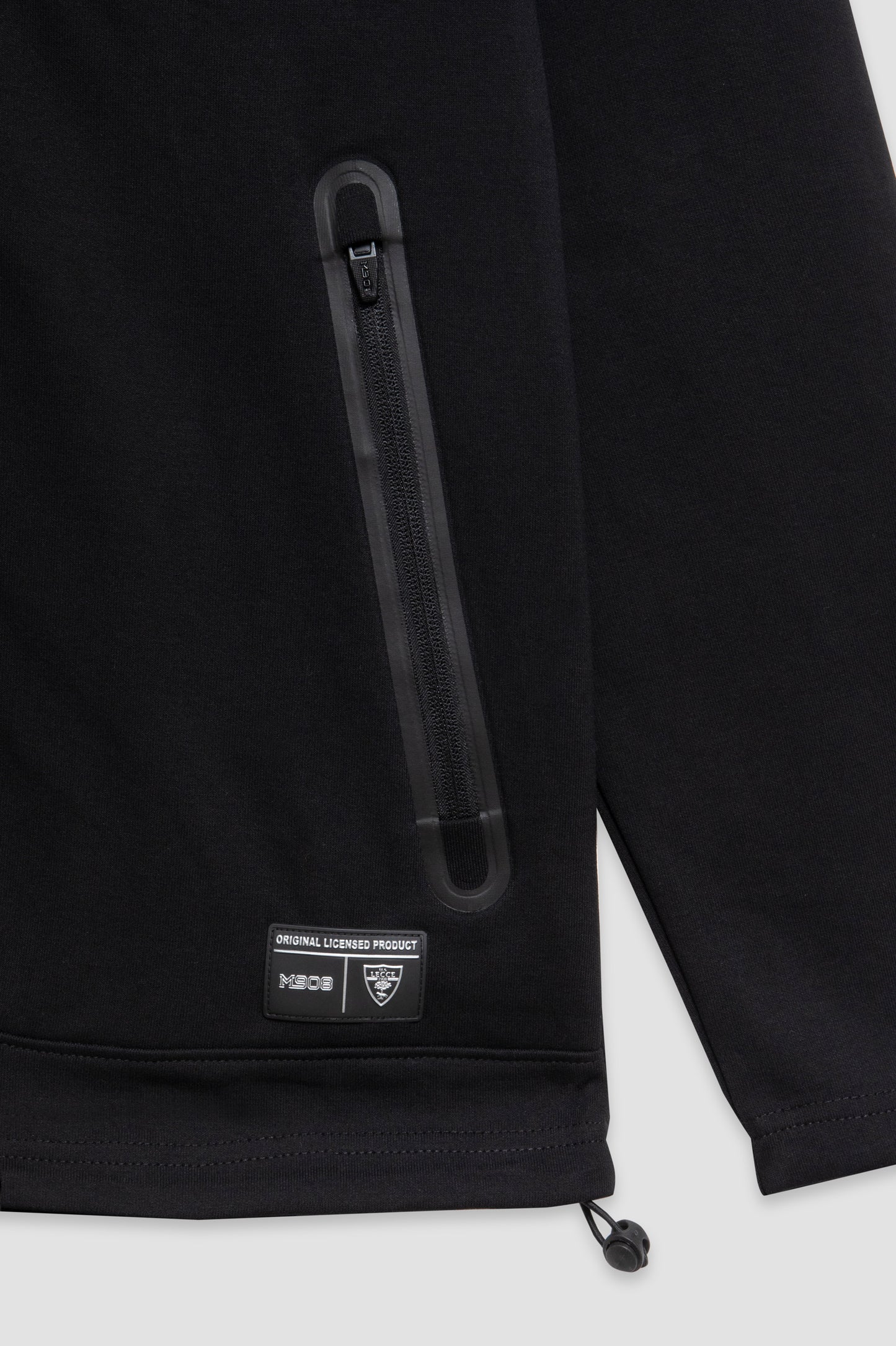 Black club zip-up hoodie
