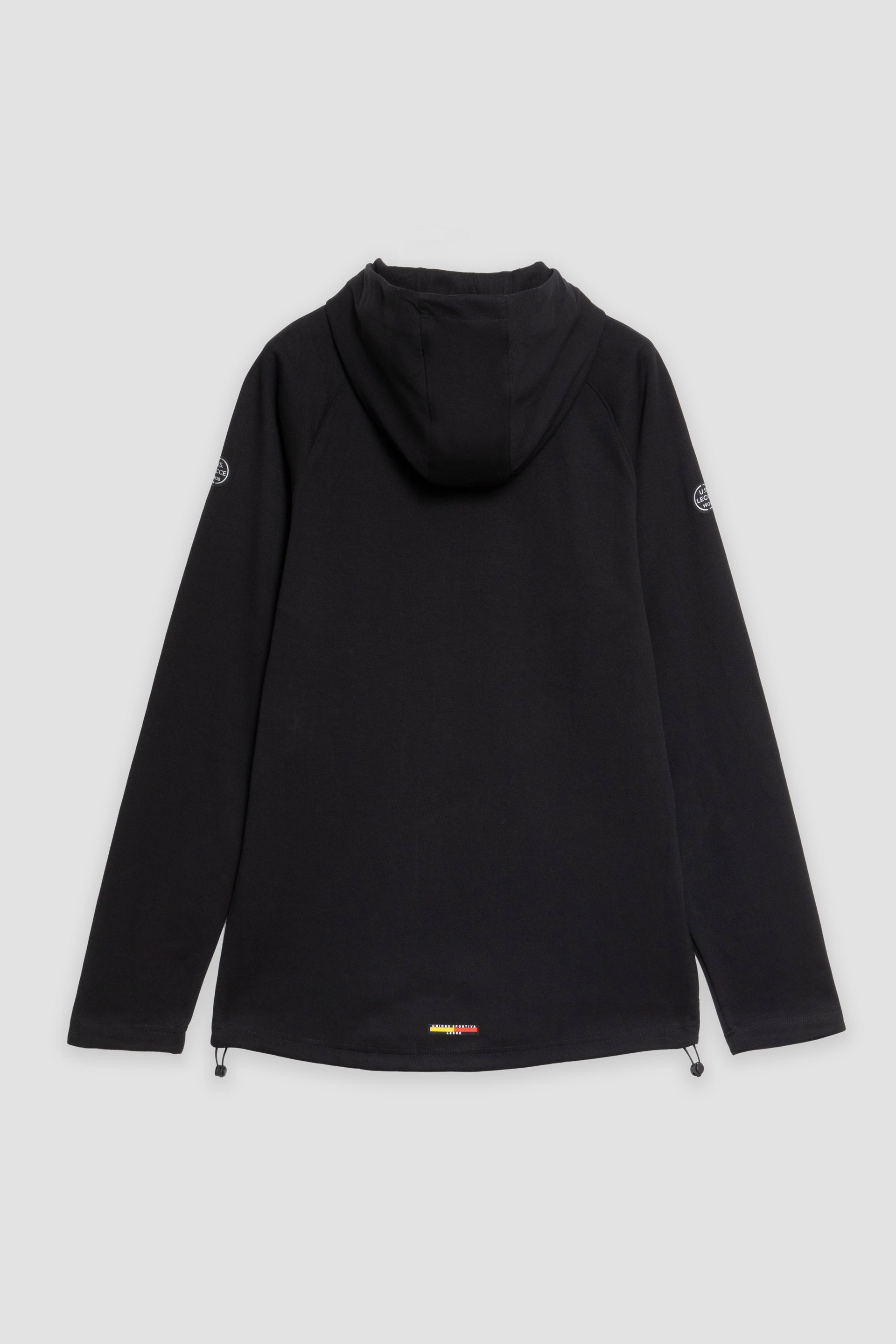 Black club zip-up hoodie
