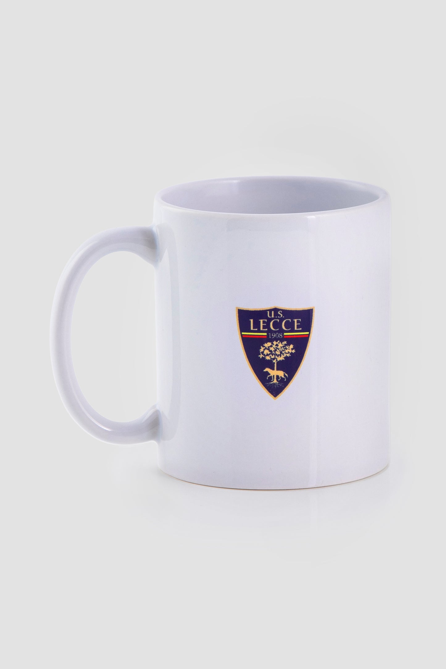 Tazza bianca e blu "Tifi Lecce e basta"