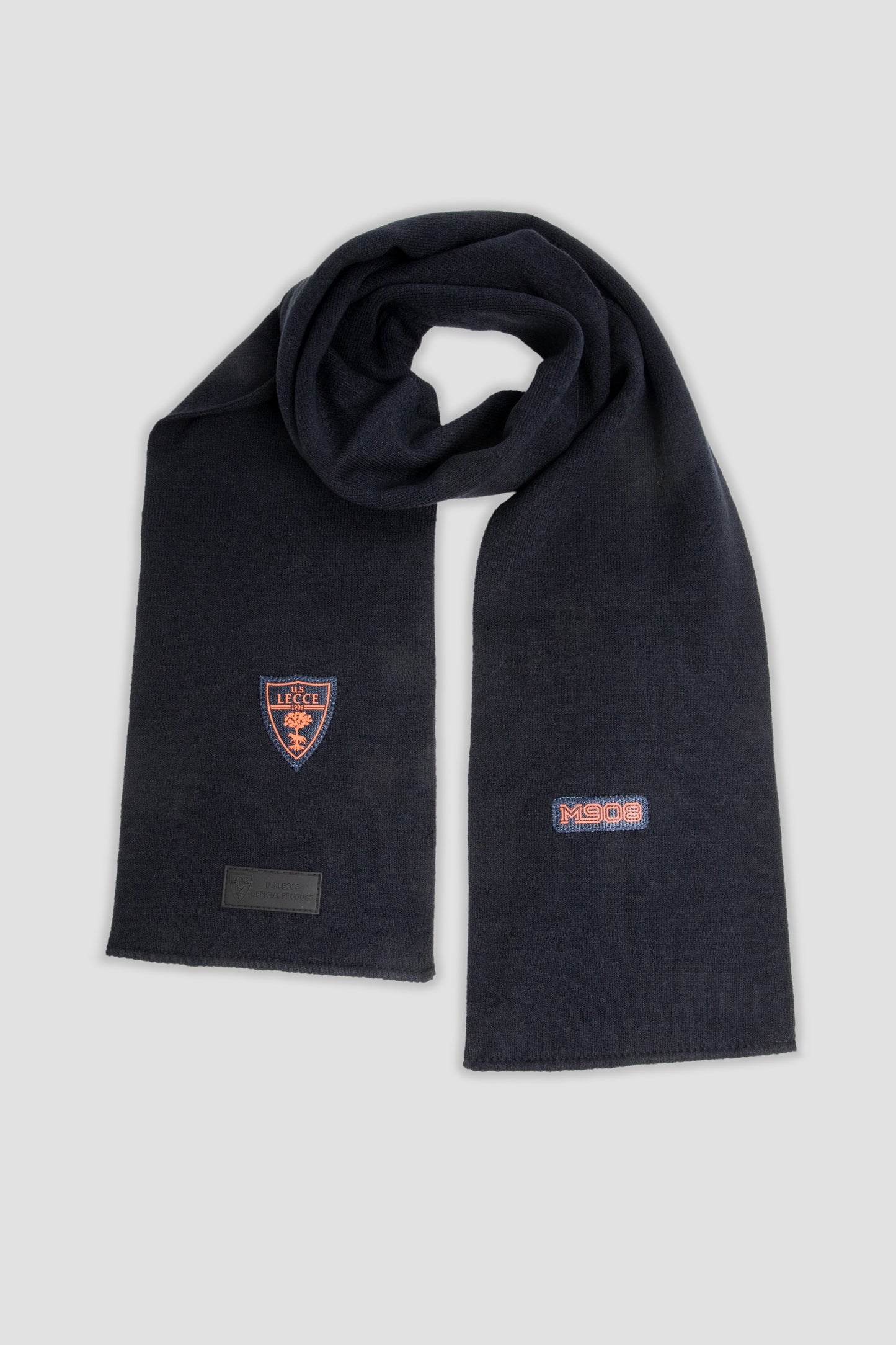 Sciarpa blu navy con logo