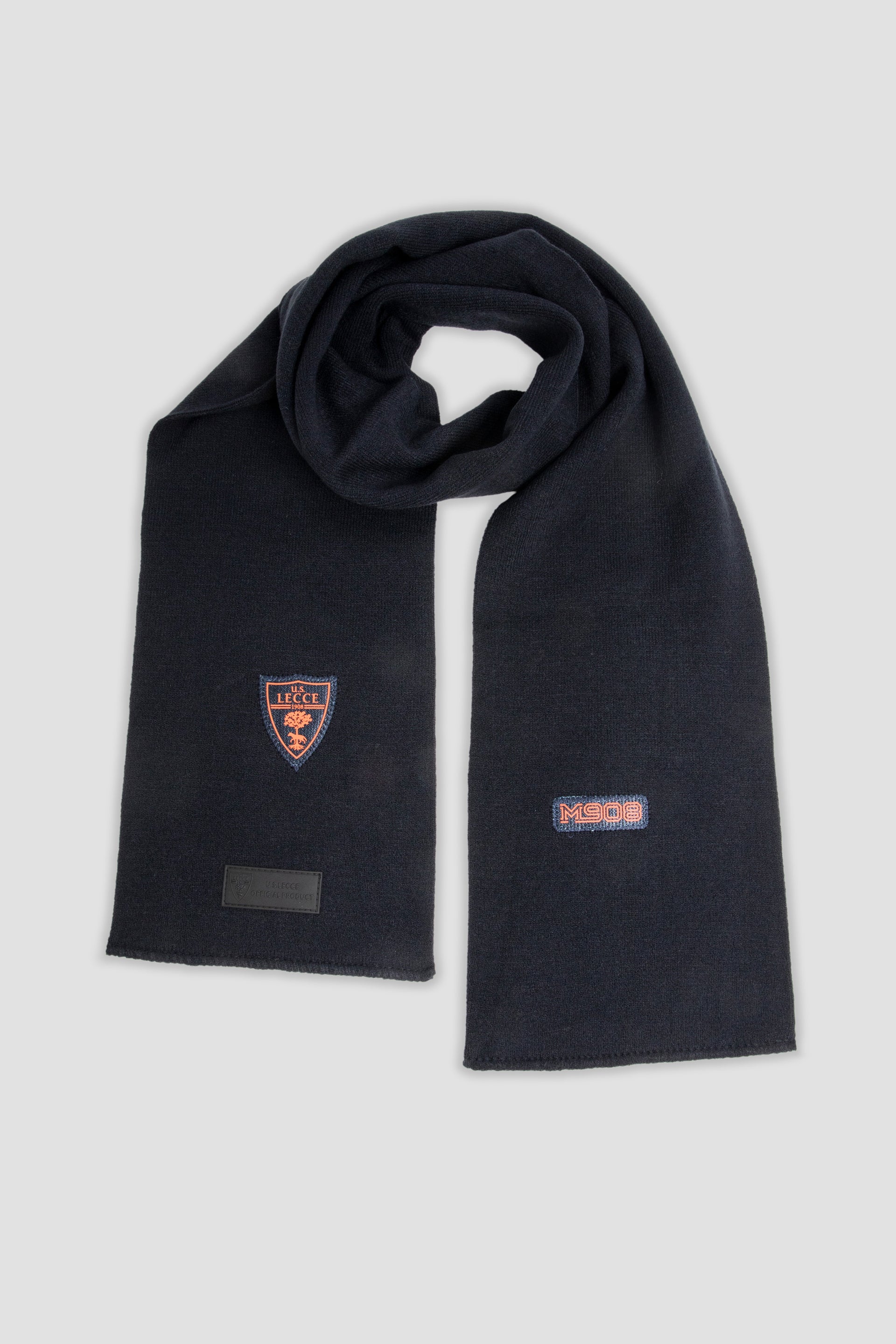 Sciarpa blu navy con logo